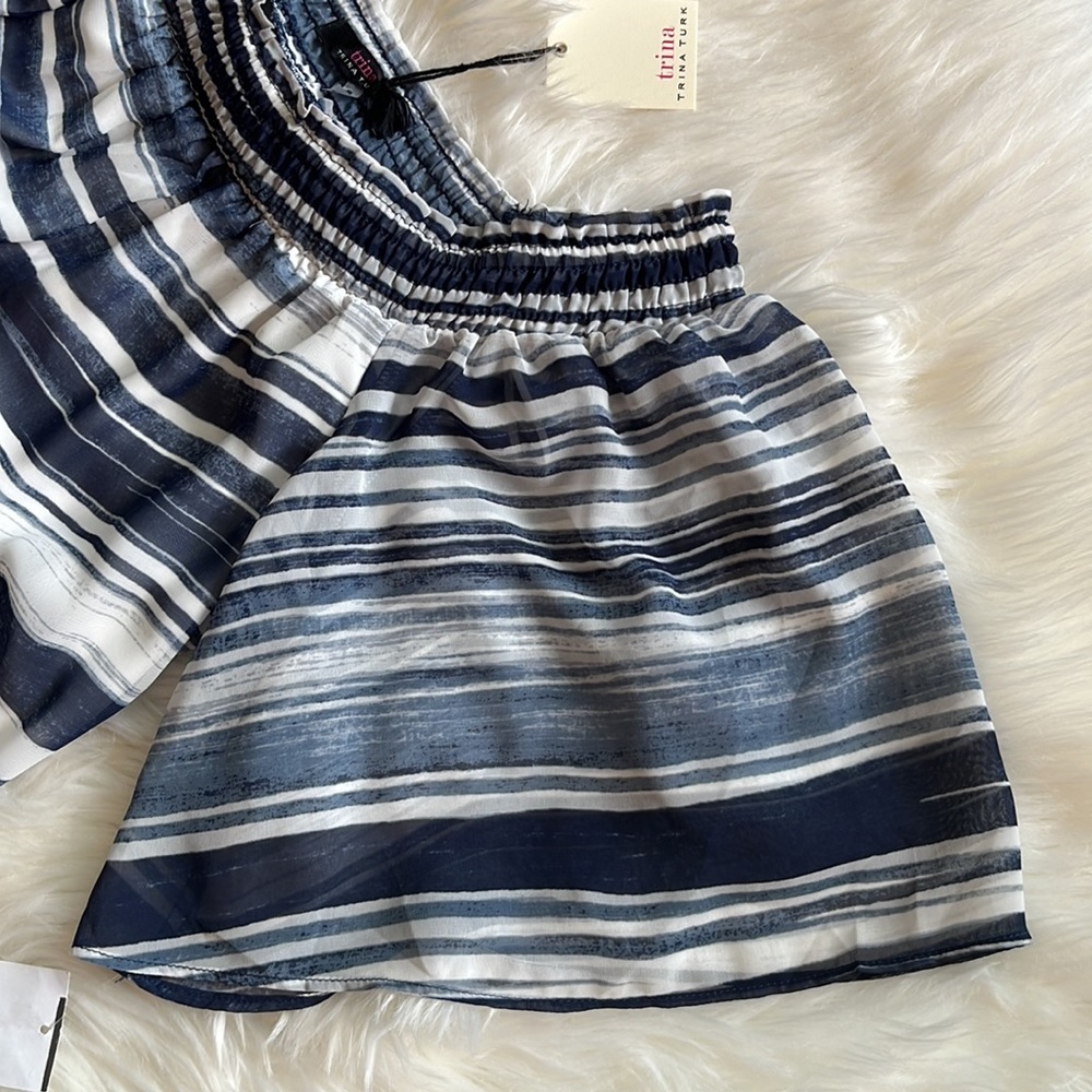NWT Trina Turk “San Onofre” Indigo Off-The-Shoulder Maxi Dress - Picture 9 of 14